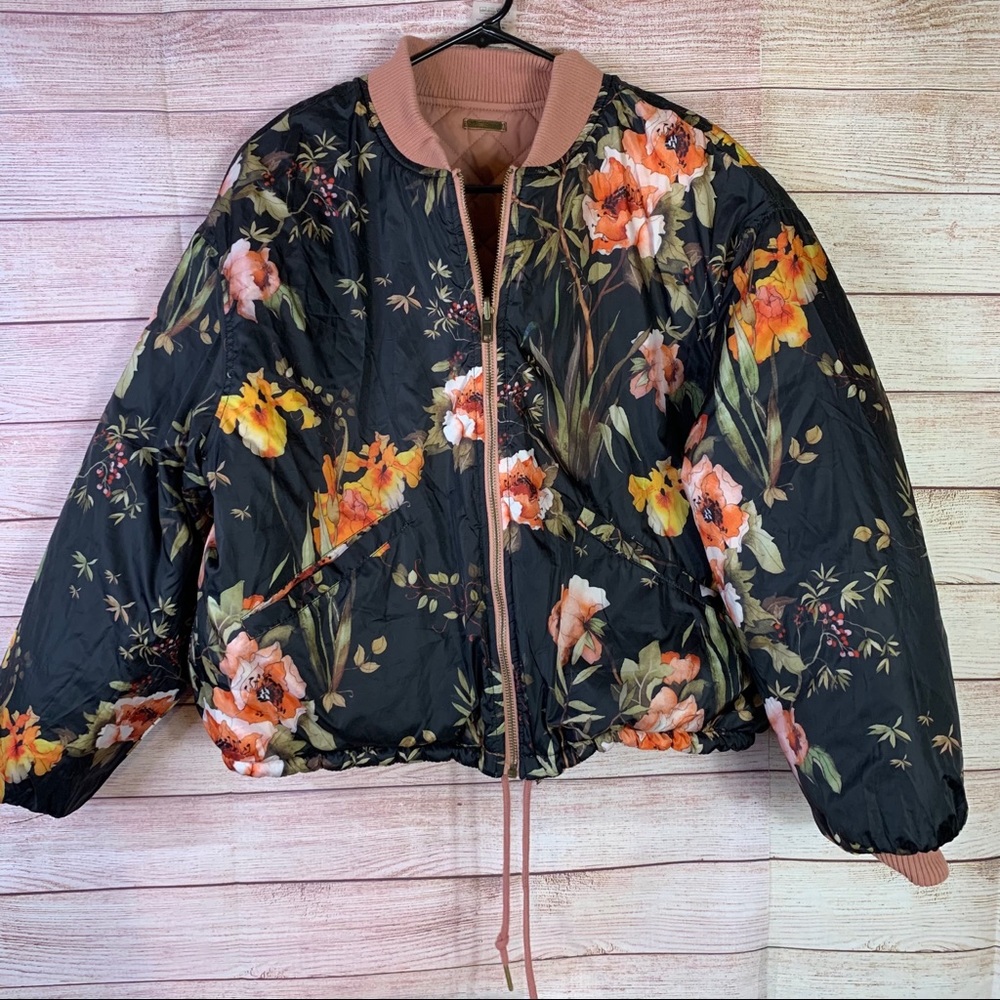 Betsey Johnson Pink Bomber Jacket SzMed